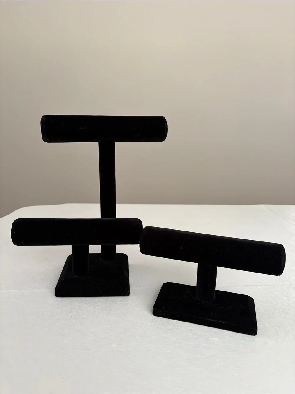 Black Velvet Jewelry T-Bar Displays